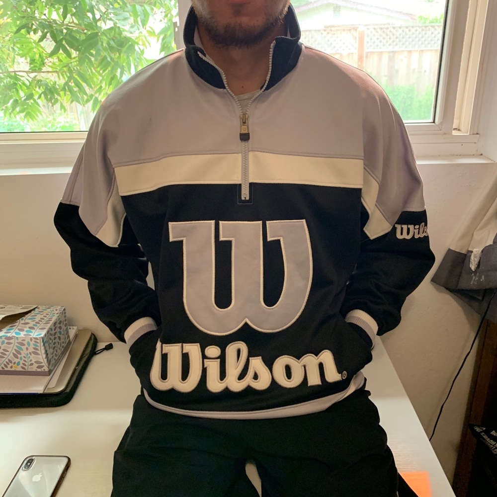 Men’s vintage Wilson half-zip jacket